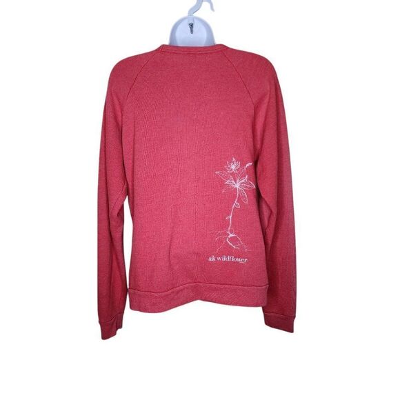 Vintage 80s Alaska Wildflower Pullover Sweatshirt Womens Size M Pink Crewneck - Picture 4 of 8